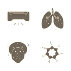 Set Of 4 Universal Icons For Mobile Application and websites