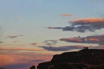 sunset over the mountains