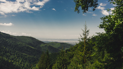 Scenic panorama in the Carpathian mountains, on Transfagarasan pass, Romania