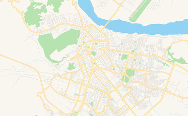 Printable street map of Villavicencio, Colombia
