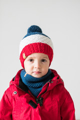 cute kid in winter time