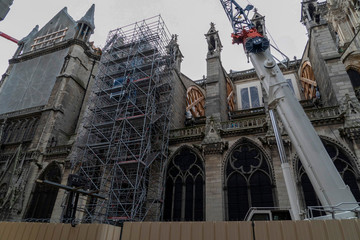 Notre dame paris under restoration