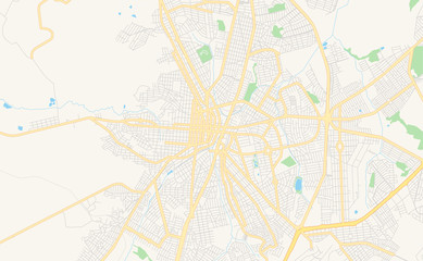 Printable street map of Anapolis, Brazil