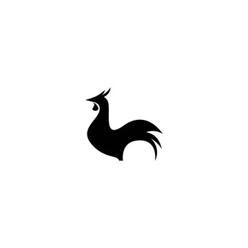 Rooster logo template icon design