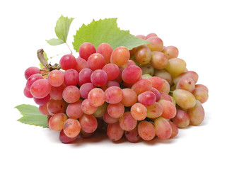 Grapes on a white background 