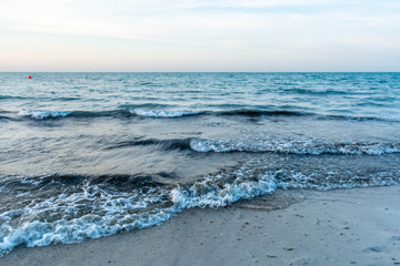 Sea Waves at Beach, Seascape.