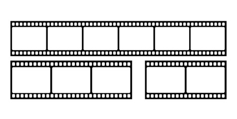 Vector blank cinema film strip.