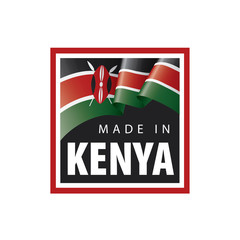 Fototapeta premium Kenya flag, vector illustration on a white background