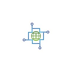 Global logo template vector icon design