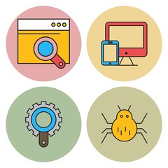 Set Of Universal 4 Icons