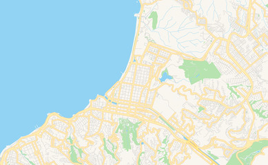 Printable street map of Vina del Mar, Chile