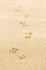 Empreinte de pas dans le sable