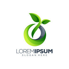 leaf logo design vector illustration