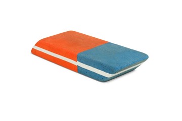 Rubber eraser on white