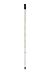 Glass thermometer on white