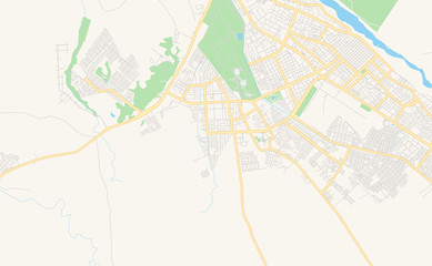 Obraz premium Printable street map of Alto Barinas, Venezuela