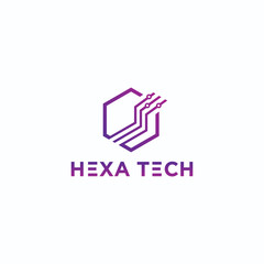 Hexagon/ Hexa tech logo design for use any purpose