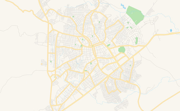 Printable street map of Sincelejo, Colombia