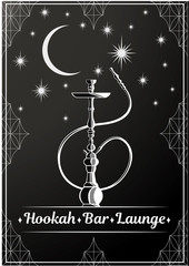 Poster for restaurants, bars, cafes in the decorative style of dark colors