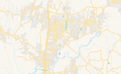 Fototapeta na wymiar Printable street map of Novo Hamburgo, Brazil