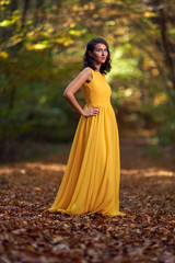 Autumnal portrait of a beautiful woman