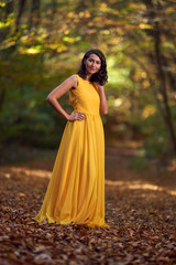 Autumnal portrait of a beautiful woman