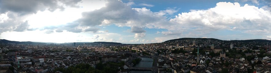 Naklejka premium panorama of the mountains in autumn