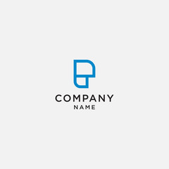 P letter logo design template. Fast speed vector unusual letter. Vector design template elements for your application or company.