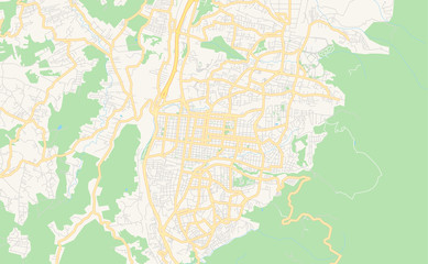 Printable street map of San Cristobal, Venezuela