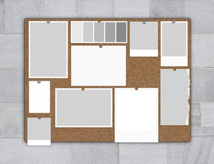 Fototapeta premium moodboard cork mock up