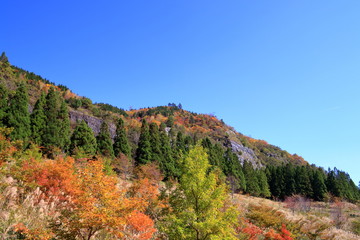 秋色の西門山（高知県土佐町）