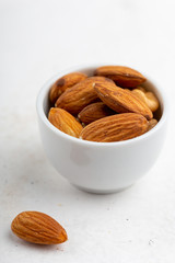 Almonds in bowl