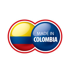 Colombia flag, vector illustration on a white background