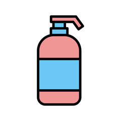 Shampoo bottle icon vector design template flat style isolated on white background