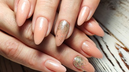 Glamorous luxurious crocodile manicure. Design glamorous nails
