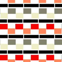 Bright seamless pattern with rectangles on a white background.