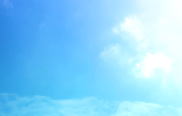 blue sky with beautiful natural white clouds