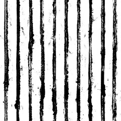 Black and white stripe grunge seamless pattern. White stripes on black background