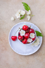 Red sweet cherries