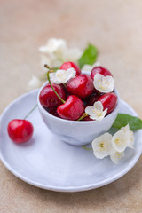 Blossoms and cherries
