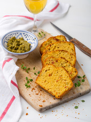Cut tomato loaf cake