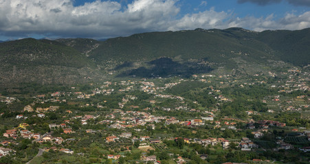 Fototapeta na wymiar Alatri Italy. Panoramic view.