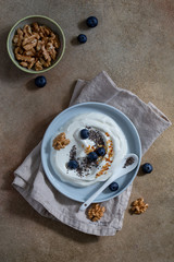 Yogurt with berries and nuts