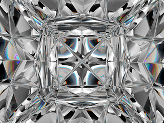 diamond structure extreme closeup and kaleidoscope