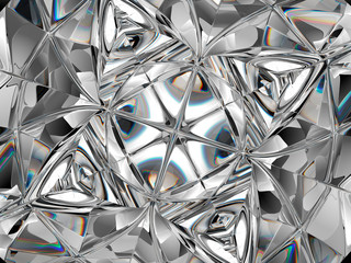 Gemstone or diamond texture closeup and kaleidoscope
