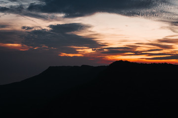 View of the beautiful sunrise at Kalo Dungar near Khavda in Kutch, Gujarat, India