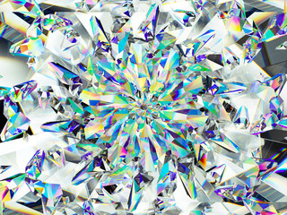 diamond structure extreme closeup and kaleidoscope