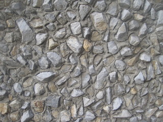 The gray stone wall background