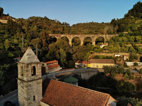 Aqueduct in Bai&atilde;o Douro Portugal