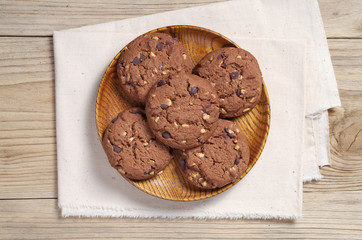 Chocolate chip cookies with nuts